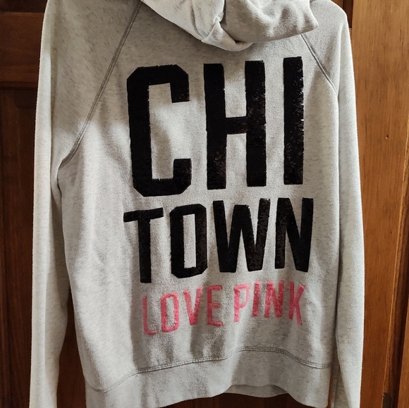 Victoria's Secret PINK Chicago zip up hooded sweatshirt - Picture 1 of 4